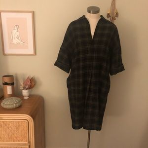 Vince Plaid Shirt Dress. Size Small.